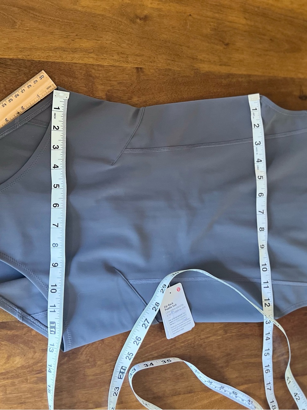 Lululemon NWT $128 Gray Zip Back Paddle Board Swimsuit Medium Bum Coverage SZ 4 - Picture 16 of 16